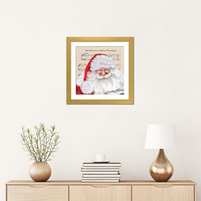 Nous vous souhaitons un joyeux Noël - reproduction d'art murale - papier d'art encadré