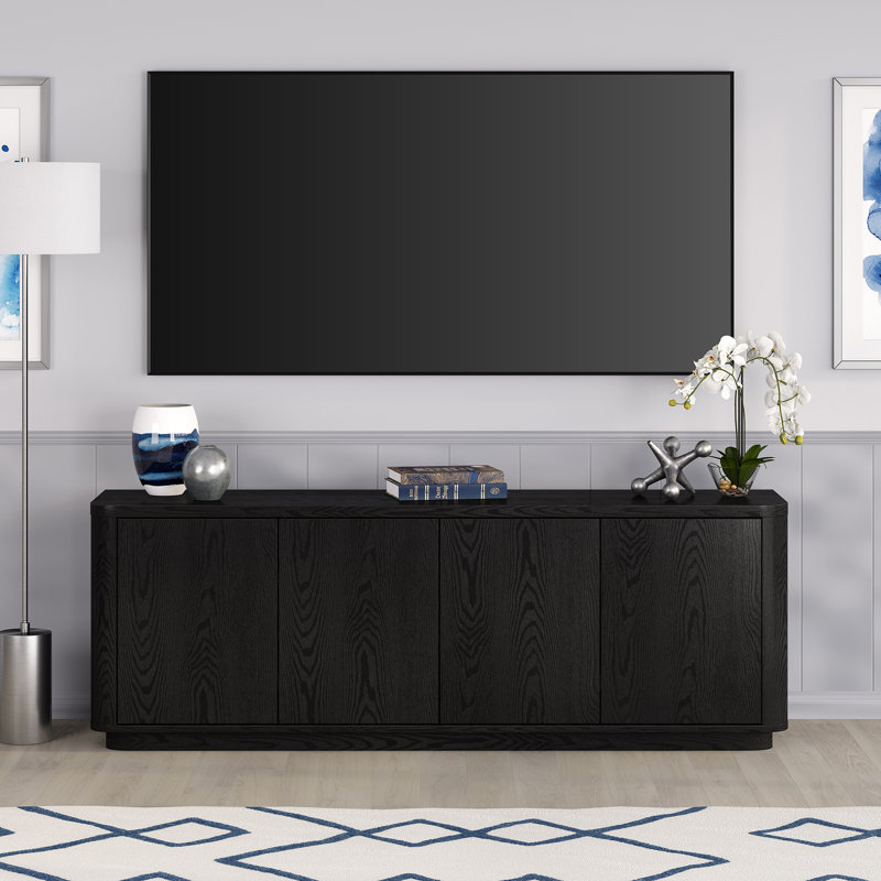 Weybossett Rectangular TV Stand, Espresso Wood