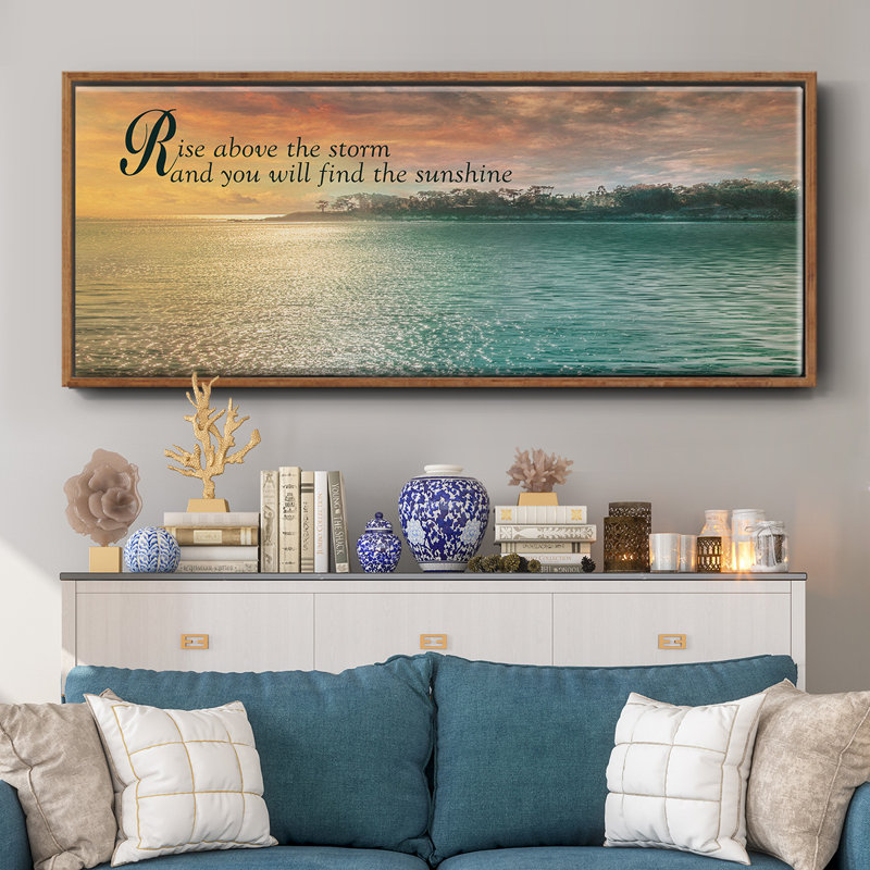Rise Above- Framed Canvas, 8" H x 20" W