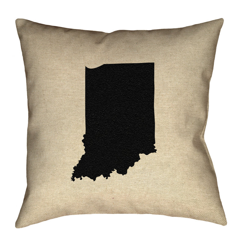 Housse de coussin Katelyn Smith Indiana, 14 po x 14 po, Noir