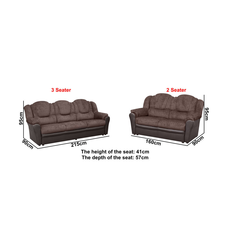 Colin 2 - Piece Living Room Set, Black/Grey