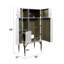 Armoire à vin en cuir et aluminium