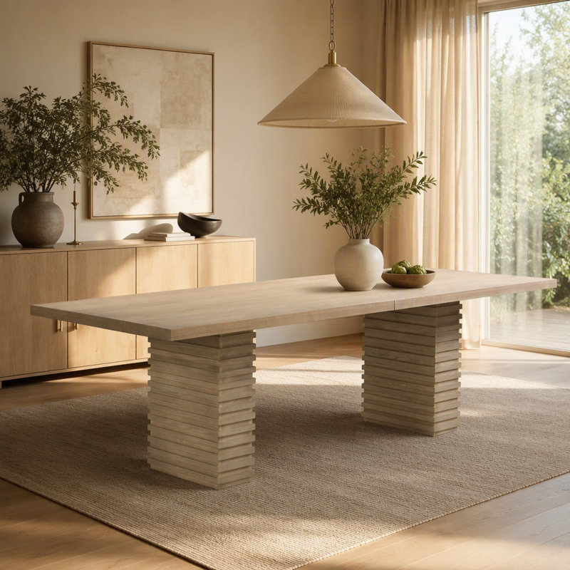 95inches Dining Table, Natural Ash