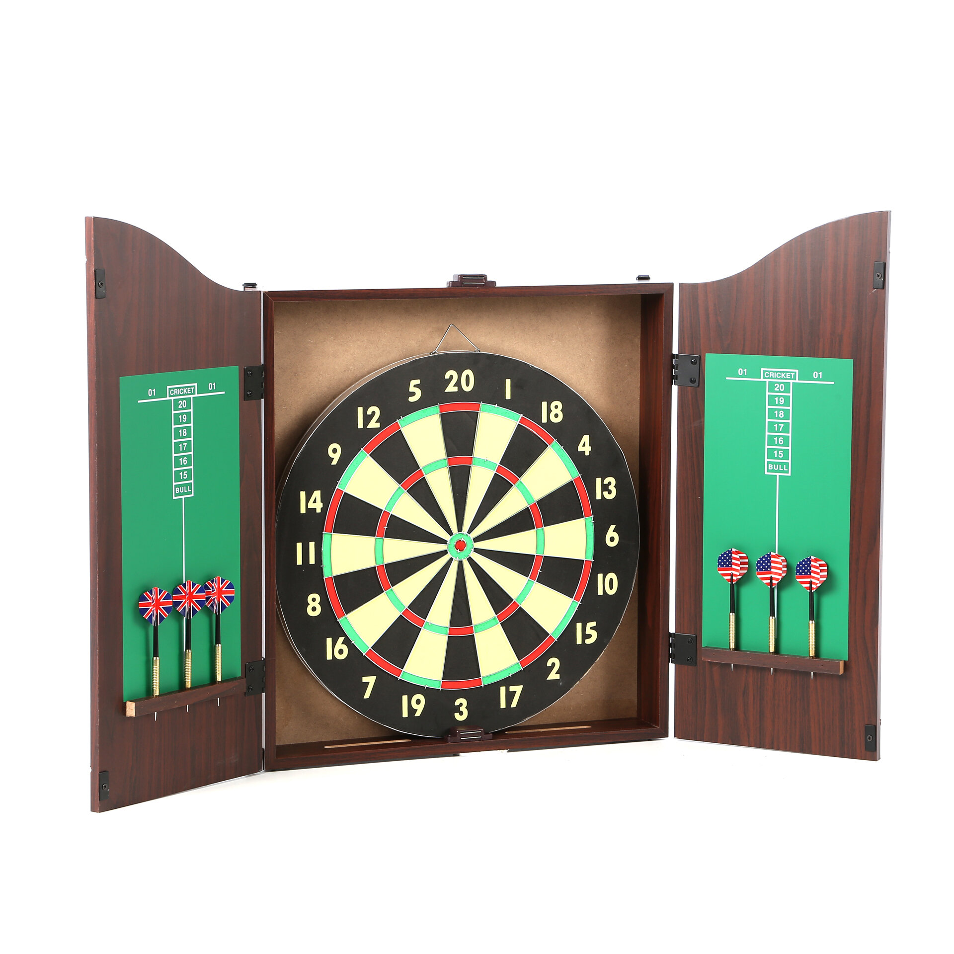 Bristle Dart Board, Tournament Sized Indoor Hanging Number Target Game for  Steel Tip Darts- Dartboard with Mounting Hardware by Hey! Play!