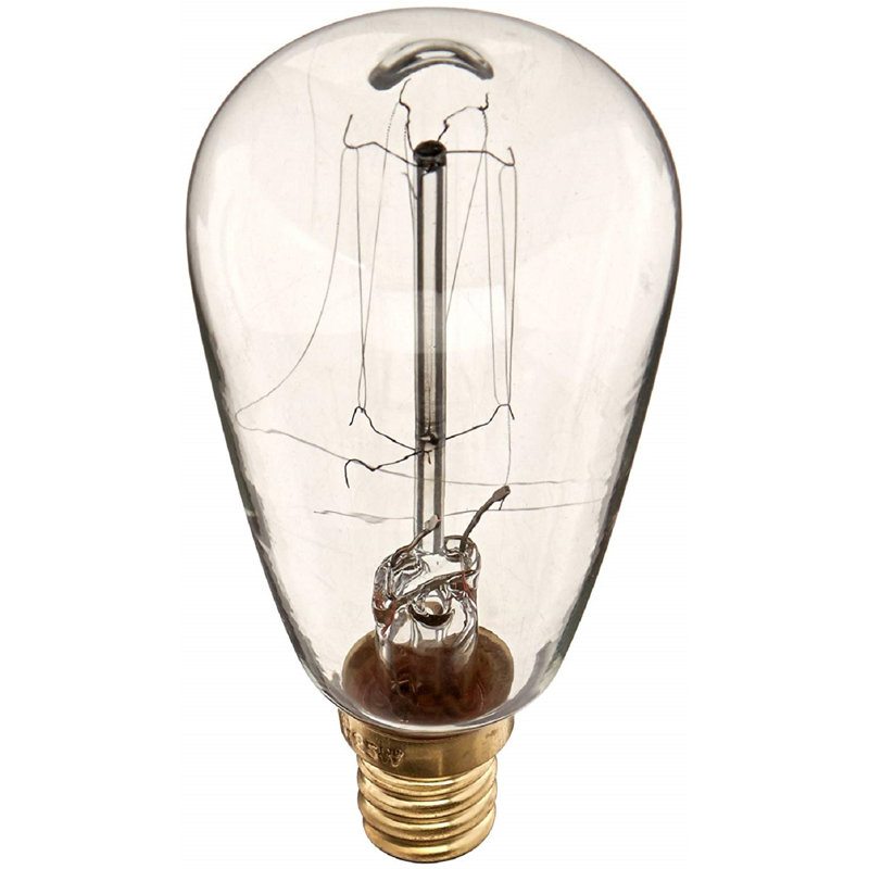 Ampoule à intensité variable incandescente 40 watts, ST58 Abanoub, blanc chaud (2 700 K), culot E12 / candélabre