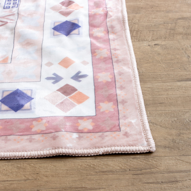 Tapis traditionnel lavable à la machine avec envers antidérapant, Rectangle 2 pi x 3 pi