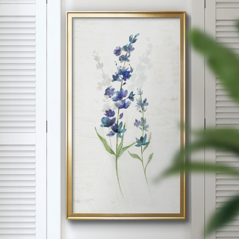 Fresh Cut Lavender I - peinture sur toile encadrée, H 22,5 po x l 42,5 po x P 1,5 po, Cadre doré