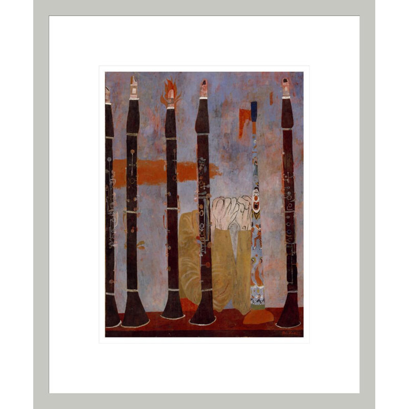 «Composition for Clarinets and Tin Horn» par Ben Shahn - Impression giclée encadrée, H 16,46 po x l 13,75 po