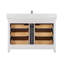 Meuble-lavabo simple 48 po en bois massif avec plateau en marbre d'ingénierie de 1 po-27001914