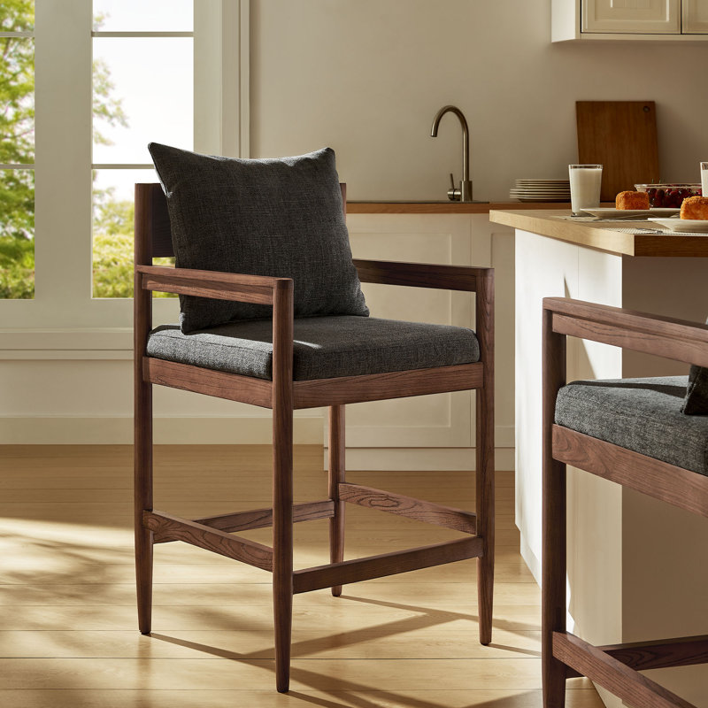 Tabouret de comptoir Remington, Gris anthracite, Tabouret de comptoir (siège d'une hauteur de 26,5