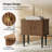Vetter Modern 21.6" W Modern Slattd Tambour Door End Table-1797837315