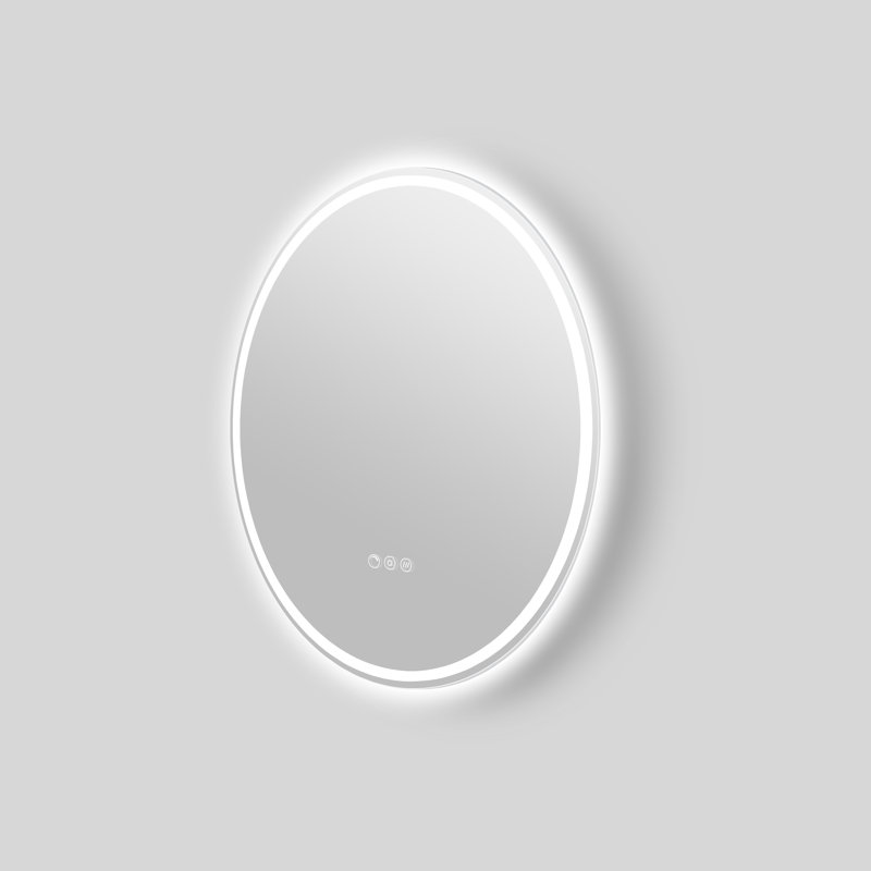 Streamline Round Frameless LED Bathroom Vanity Mirror with Defogger, Dimmability, Colour Temperature Change