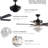 Boynton 52" Black Ceiling Fan with Light Kit and Reversible with Dimmable