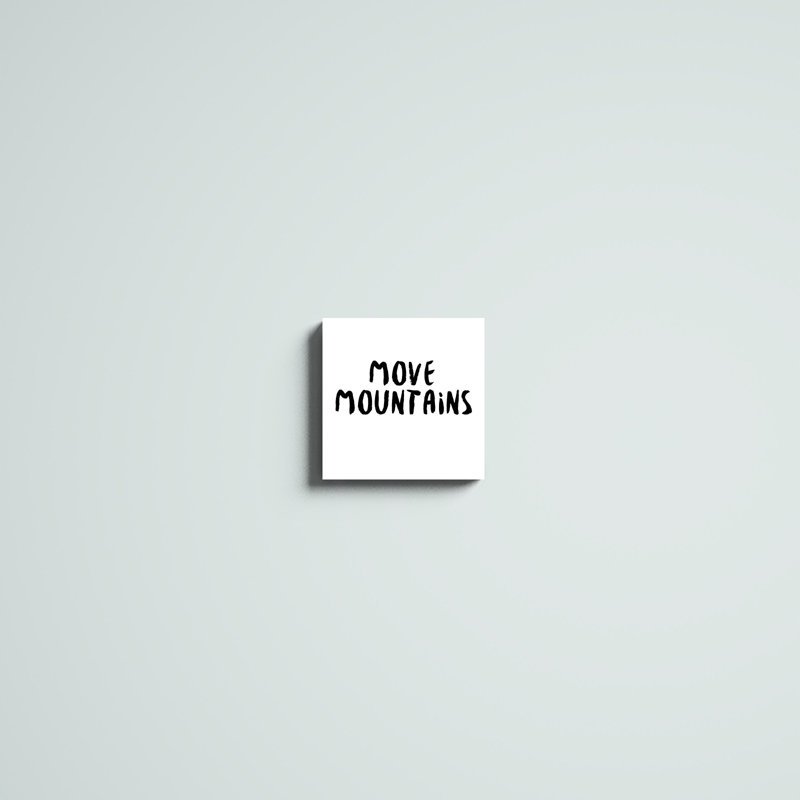 «Power Quotes VI», art textuel sur toile, H 12 po x l 12 po