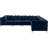 Tremblay Velvet L-Shaped Sectional Reversible-82749519