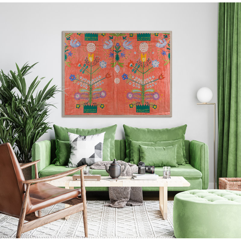 Fete 1 Print by Paule Marrot, 43" H x 54" W, Framed Print, Silver