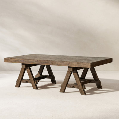 Table basse rectangulaire en tréteau Hawthorne