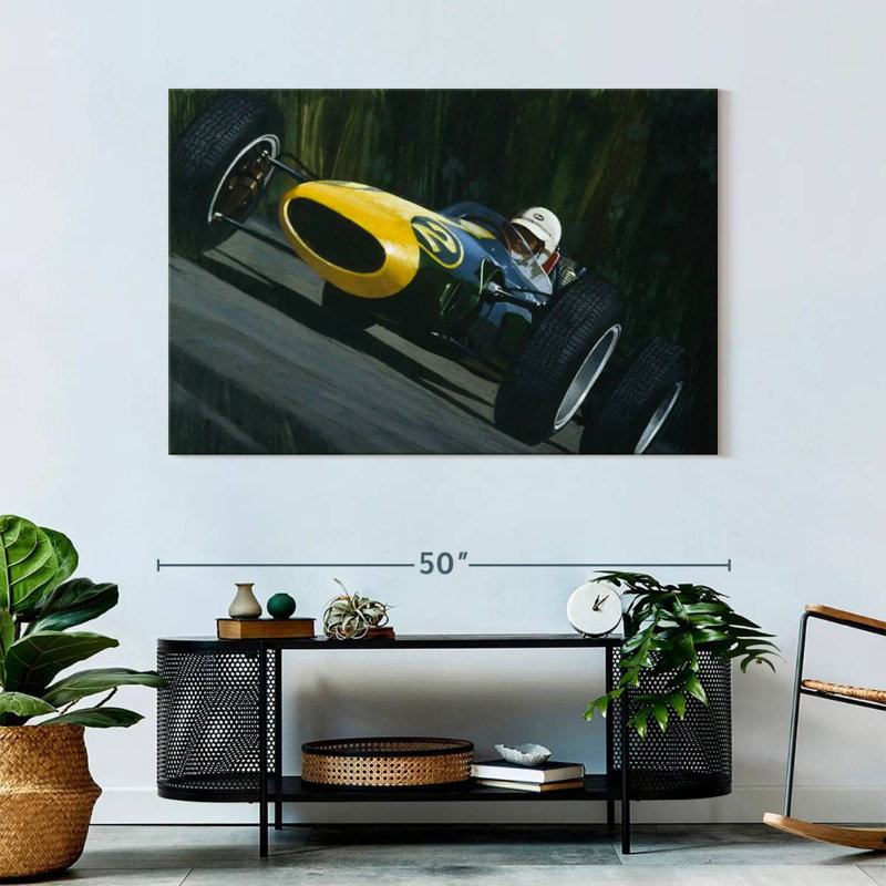 Mehar Blue Race Car, 32" H x 48" W