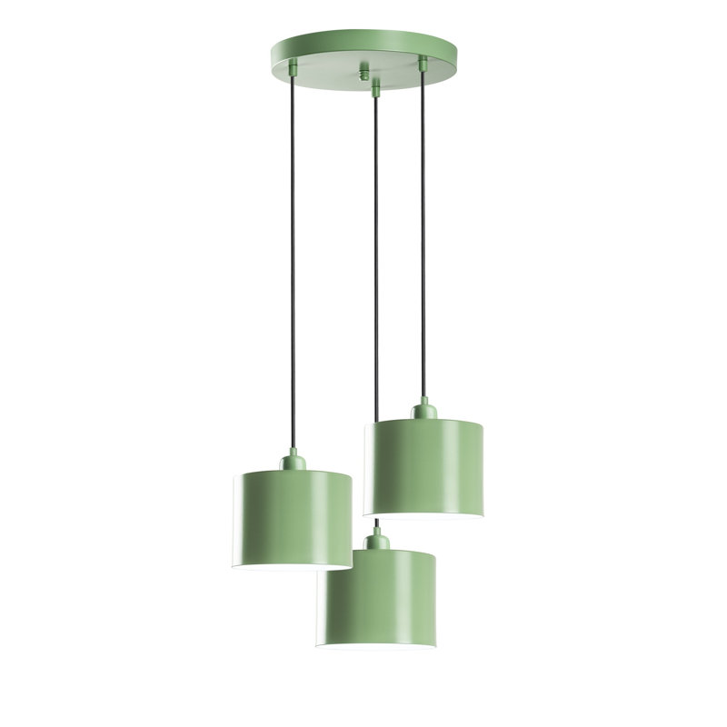 Lustre élégant menthe, hauteur réglable 29,5 - 43,3 pouces | Corps en métal, 17,7 pouces de diamètre | 3 x douilles E27 (ampoule non incluse) | Parfait pour le salon, la salle à manger et la chambre à coucher, design élégant et fonctionnel