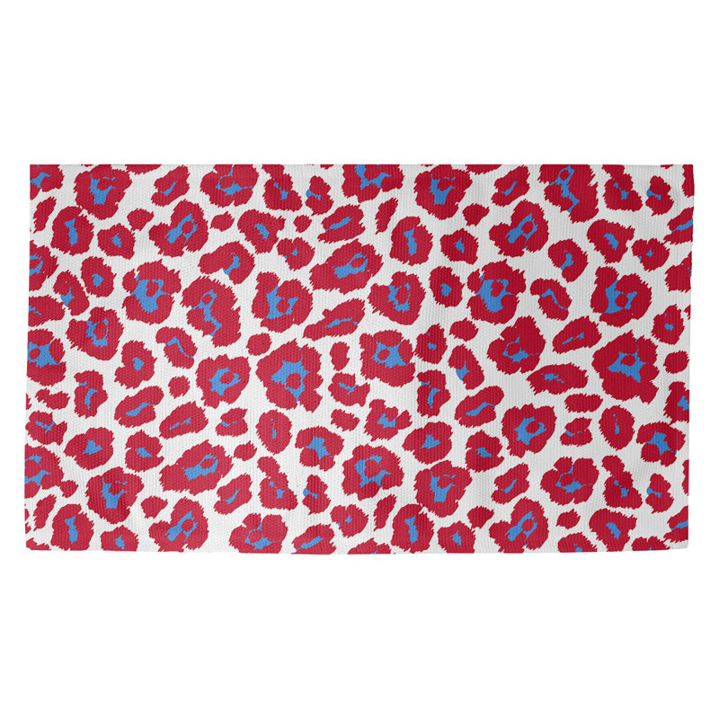 Tapis blanc / rouge Houston, Rectangle 2 pi x 3 pi