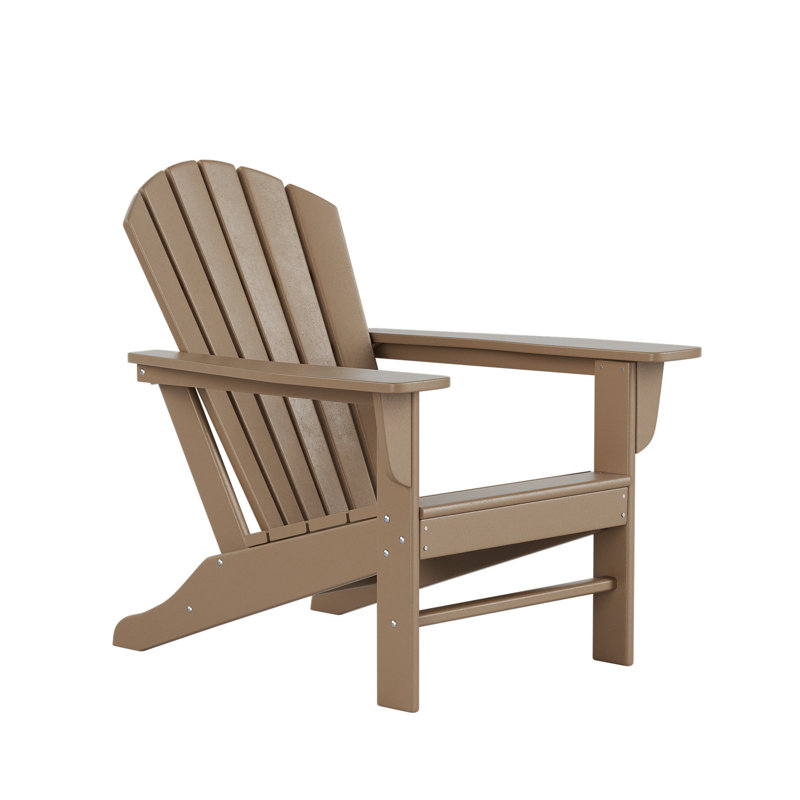 Chaise Adirondack en plastique avec table Altura, Bois vieilli