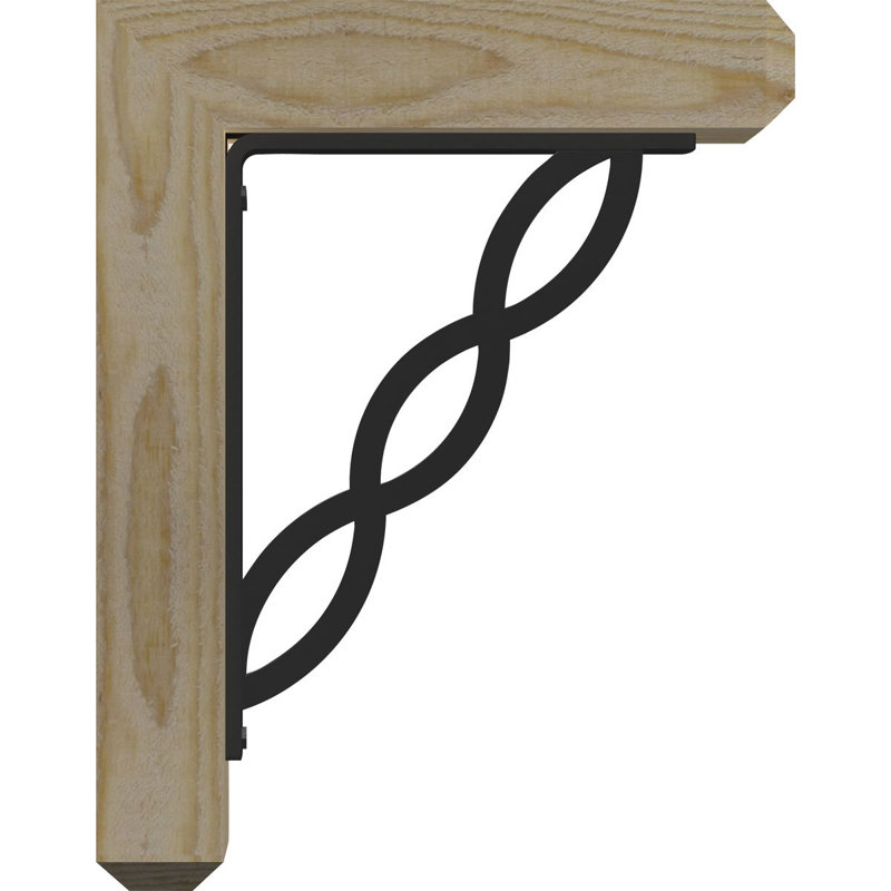 Support pour fer à repasser simple 4 po Loera, H 16 po x P 13 1/2 po, Sapin Douglas (l 4 po x P 4 po)