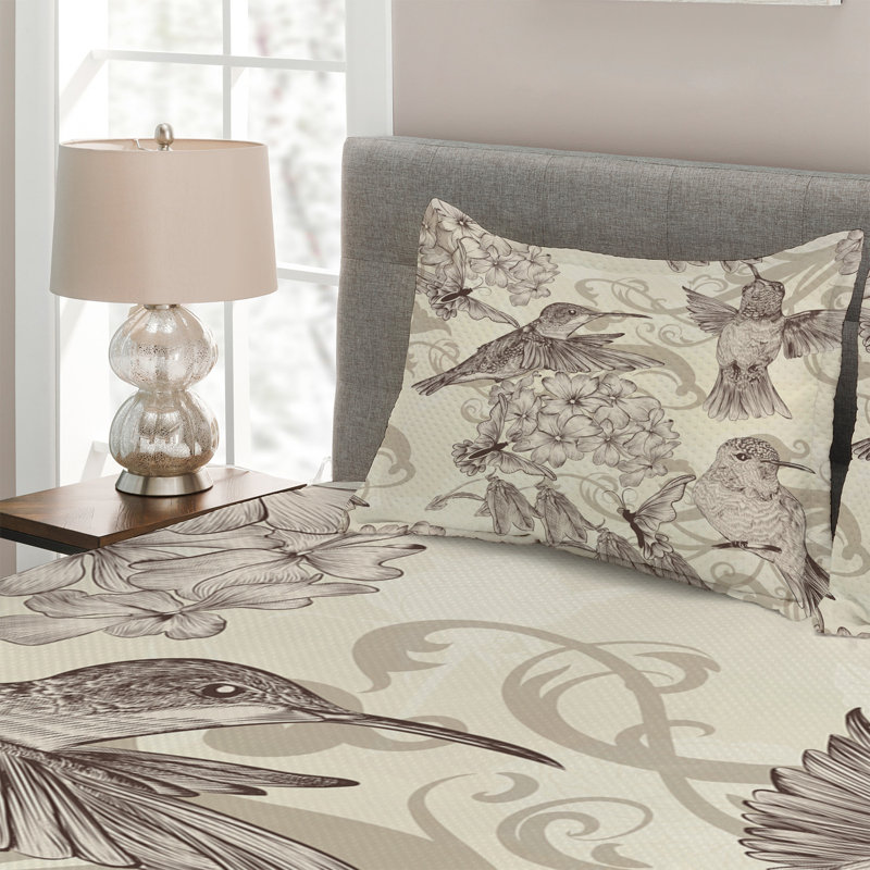 Farmhouse / Country Polyester Floral Coverlet