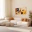 «Geometric Giraffe», ensemble de 1 reproduction d'art sur toile tendue-1328735890