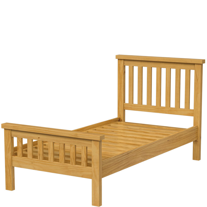 Chunky Solid Wood Storage Bed, Single (3')
