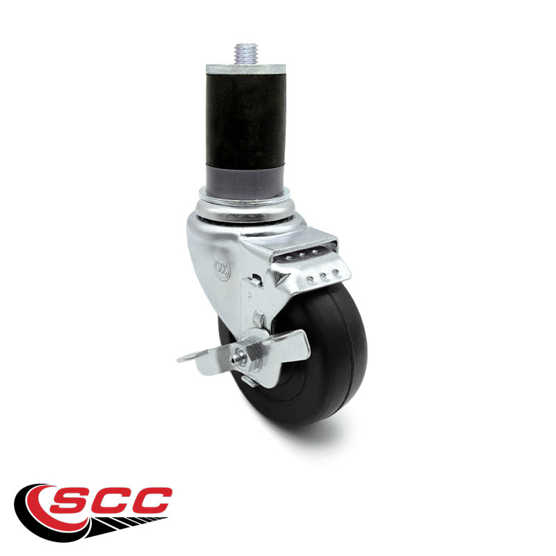 4-Piece Hard Rubber Caster Set