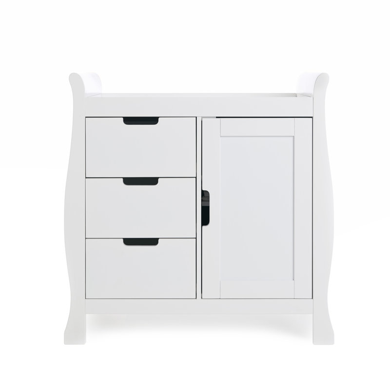 Stamford Cot Bed 3-Piece Nursery Furniture Set, White