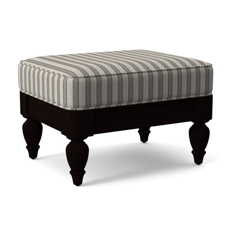 Grand View Ottoman, Java Finish, Snow Crypton Performance; 0884-91