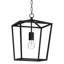 Luminaire suspendu carré / rectangulaire en satin noir à 1 lumière MyShell