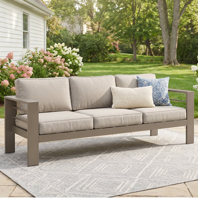 75" Patio Sofa with Cushions