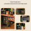 Buffet vintage en bois massif 65,94 "vert