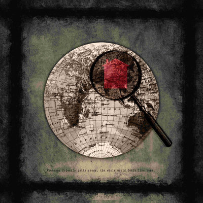 " Globe Home Red "