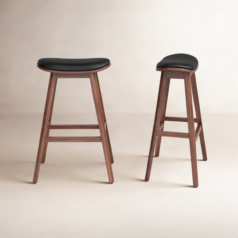 Tabouret de comptoir en bois massif Eric