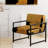 Walt Crossing Paths II - Upholstered Modern Yellow And Black Accent Arm Chair-1141238295