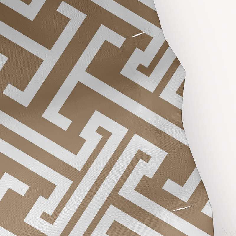 Hancock Geometric Shower Curtain, Beige/Taupe