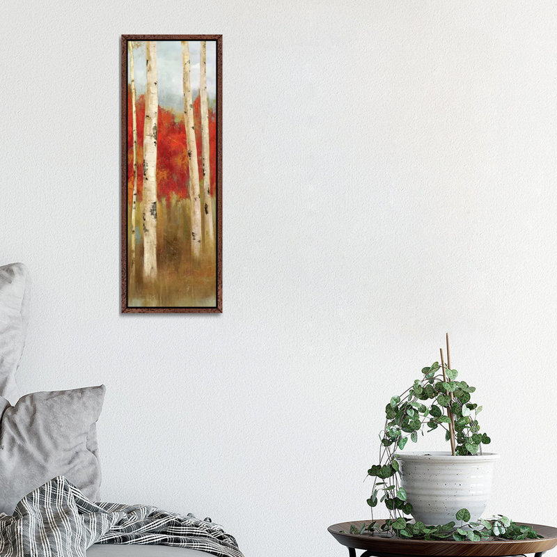 The Edge Lookout II by Allison Pearce - Panoramic Painting on Canvas, Classic Brown Wood Framed Canvas