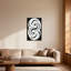 Fashion Abstract White Swirls On Black Background