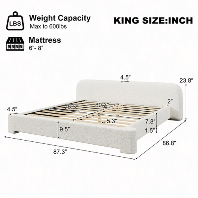 Cozy Bouce Upholstered Bed