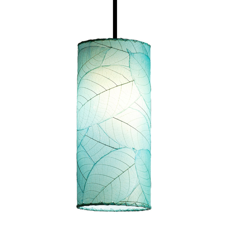 Mini-luminaire suspendu cylindrique 1 lumière Sroda, Bleu mer