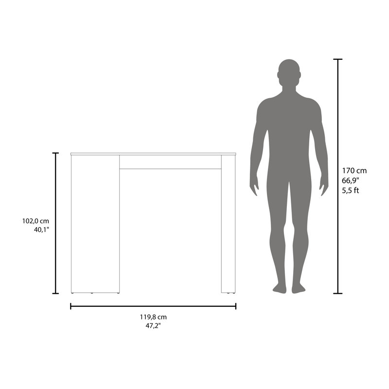 Îlot de cuisine, 4 tablettes, wengé noir