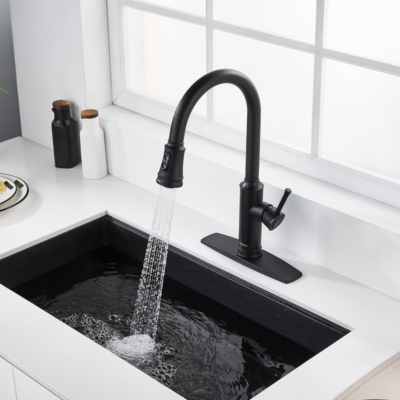 Blue Elephant Pull Down Kitchen Faucet, Black