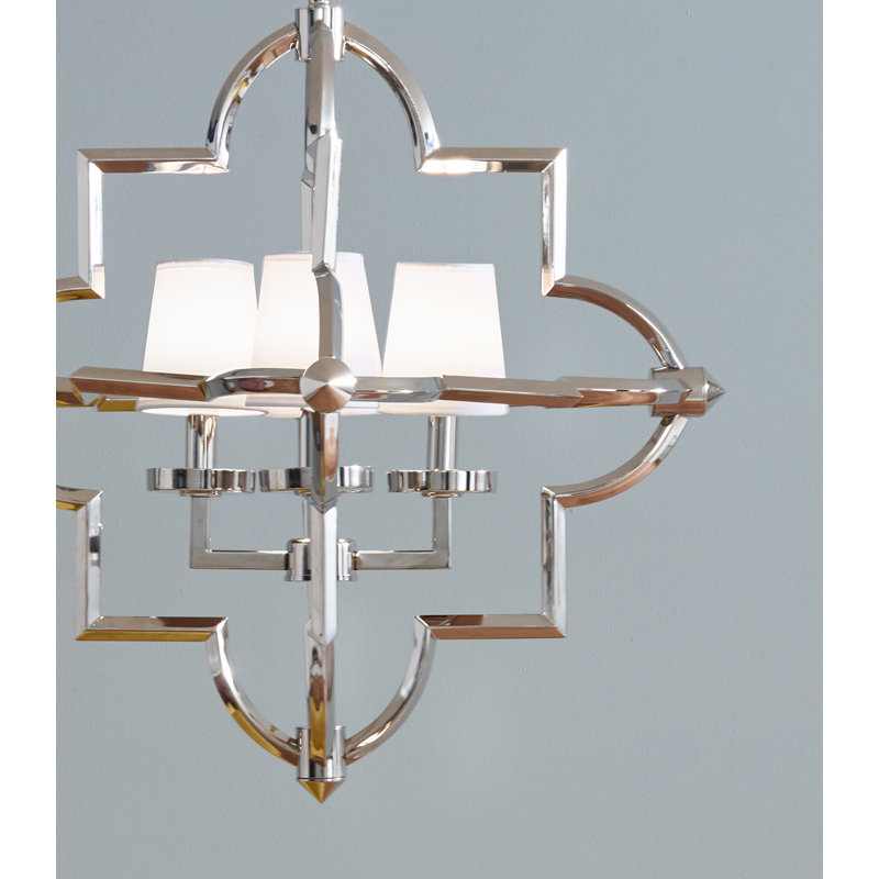 Mckinzie 4 - Light Nickel Geometric Pendant