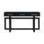 Élégante console très longue de 57 pouces avec 3 tiroirs, table d'entrée minimaliste moderne pour couloir, salon, vestibule, couloir - noir-531235741