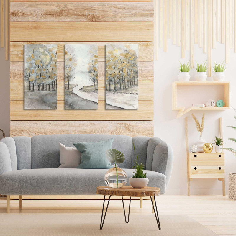 «Golden Grove» par Susan Jill - impression sur toile tendue 3 pièces