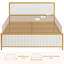 Cadre de lit plateforme rembourré avec tête et pied de lit capitonnés à canaux verticaux, sommier à lattes métalliques robustes pour lit simple, sans sommier tapissier, beige-1479735330-1476524209