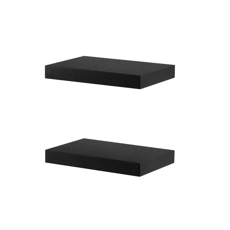 Tablette flottante 2 pièces Abdas, Noir, H 1,25 po x l 10 po x P 7,9 po